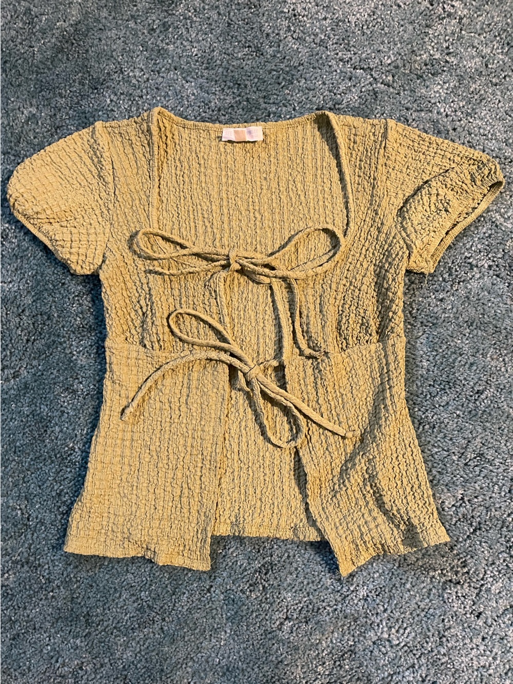 Crop Tie Front Tee